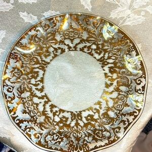Serving Plate Small with Gold Trim